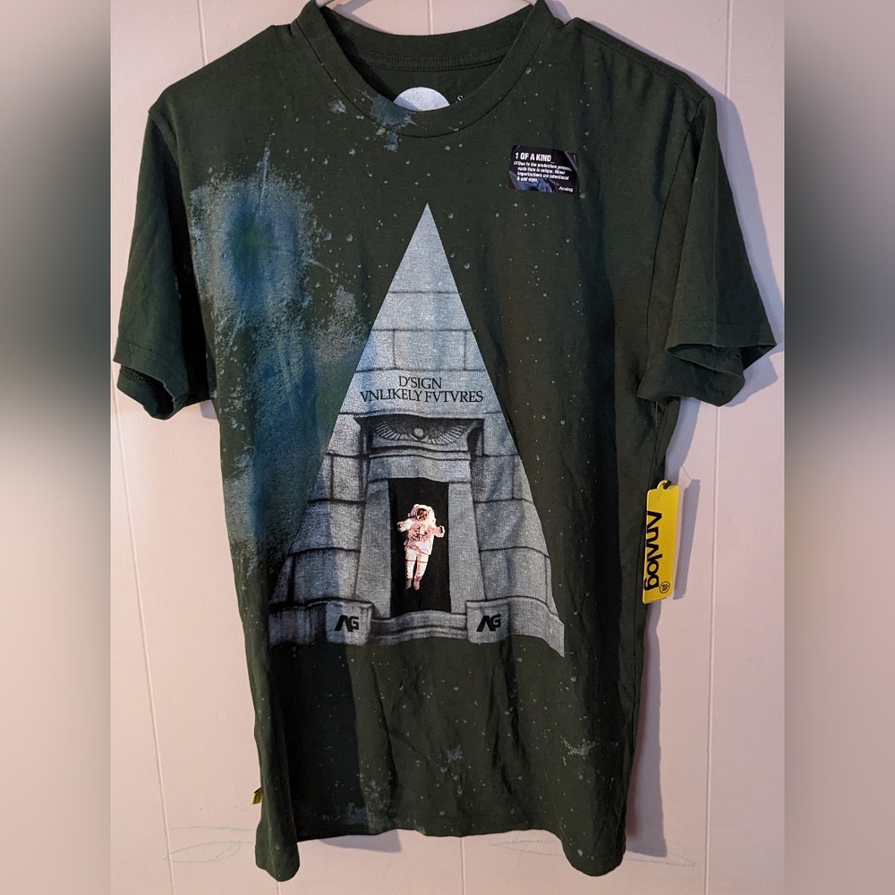 Analog Mens Small "1 Of A KIND" Green T Shirt